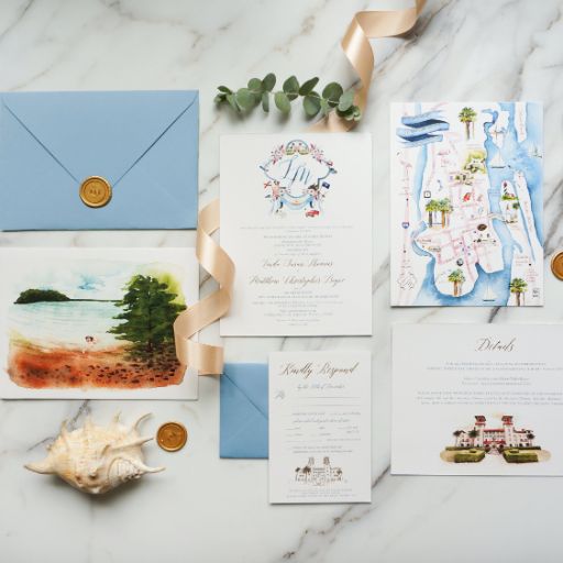 Beach Wedding Invitation Wedding Invitation 77 Sweet Dates Prints