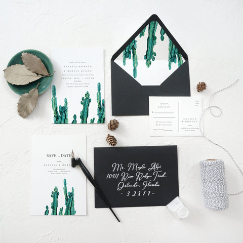 Succulent Wedding Invitations | Desert Invitation | Sweet Dates Prints