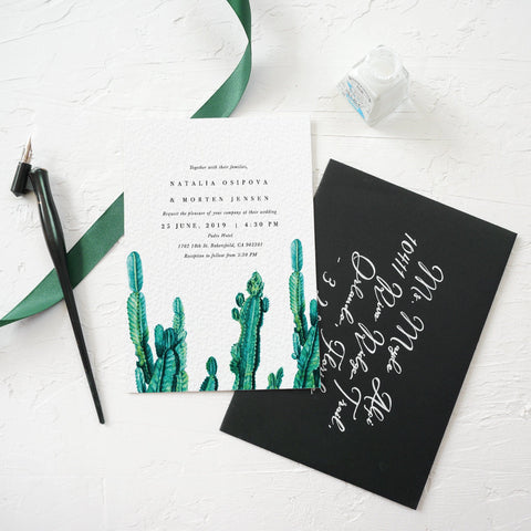 Succulent Wedding Invitations | Desert Invitation | Sweet Dates Prints
