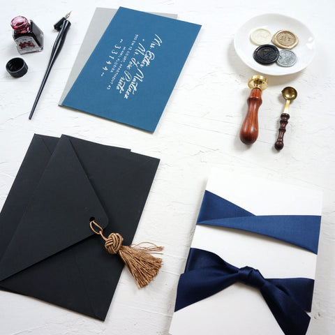 Designer Wedding Invitation Cards |Blue Invitation| Sweet Dates Prints
