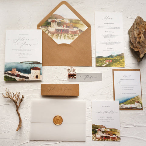 Funky Wedding Invitation |Venue Wedding Invitation| Sweet Dates Prints