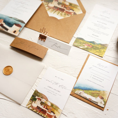 Funky Wedding Invitation |Venue Wedding Invitation| Sweet Dates Prints