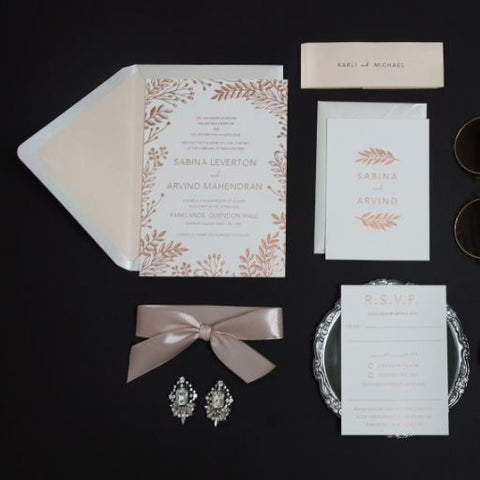 Printed Wedding Invitations | Floral Wedding Suite| Sweet Dates Prints