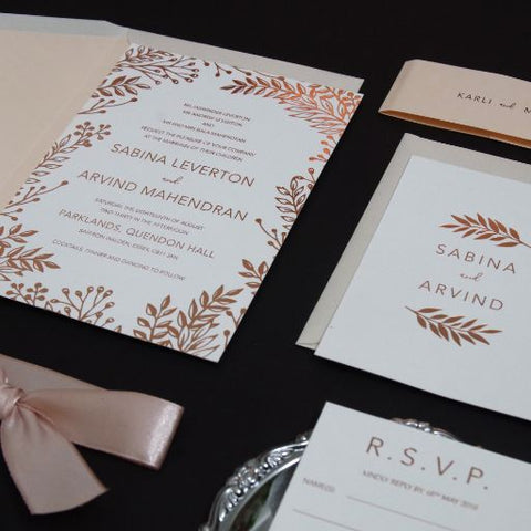 Printed Wedding Invitations | Floral Wedding Suite| Sweet Dates Prints