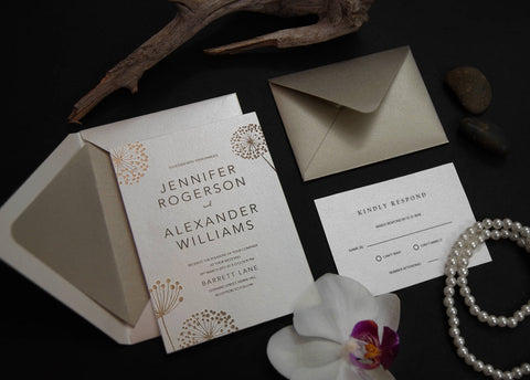Calligraphy Wedding Invitation | Foil Invitation | Sweet Dates Prints