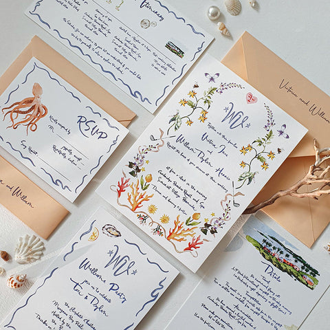 Ocean Whispers: Animal-Inspired Invitation Suite 103