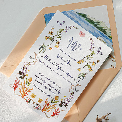 Ocean Whispers: Animal-Inspired Invitation Suite 106