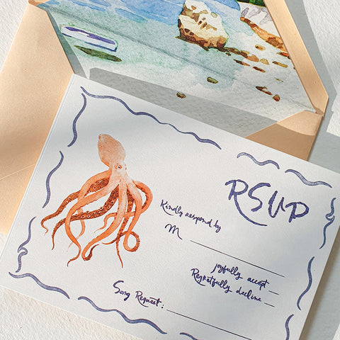 Ocean Whispers: Animal-Inspired Invitation Suite 109