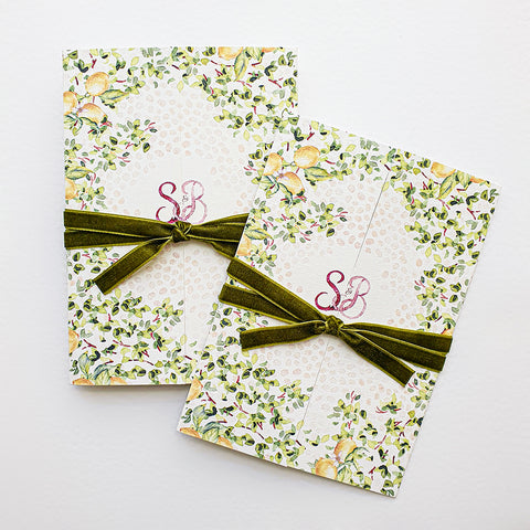 Hand-Painted Amalfi Romantic Wedding Invitation 106