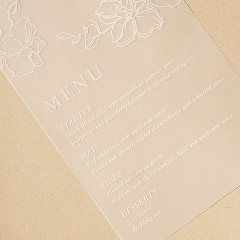 Elegant Orchid Embossed Wedding Invitation Suite 96