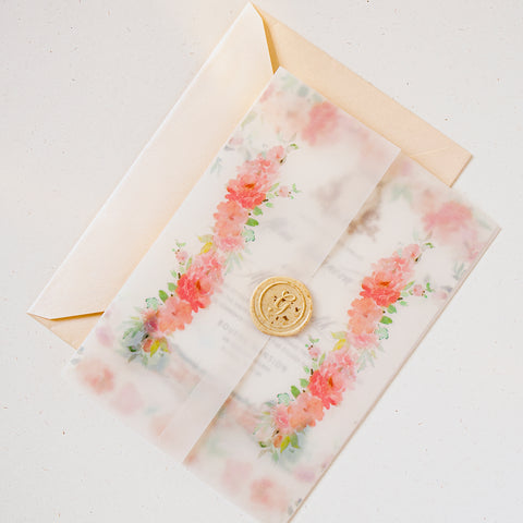 Minimal Floral Wedding Invitation-Venue Invitation| Sweet Dates Prints