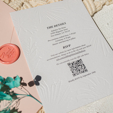 Elegant Botanical Wedding Invitation Suite 115