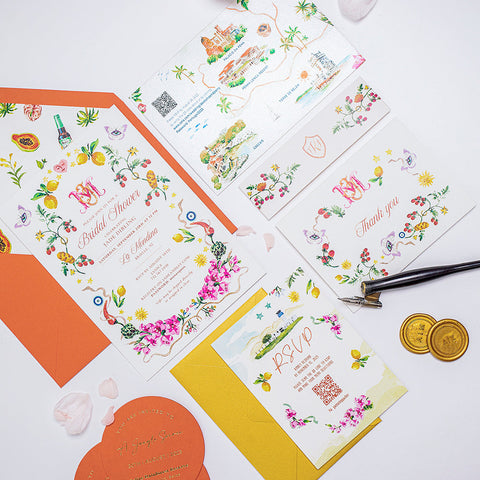 Floral Elegance Wedding Stationery Suite 110