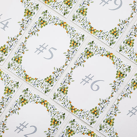 Hand-Painted Amalfi Romantic Wedding Invitation 106