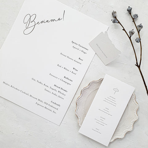 Hand-Painted Amalfi Romantic Wedding Invitation 106
