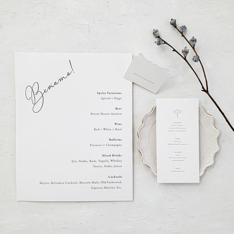 Hand-Painted Amalfi Romantic Wedding Invitation 106