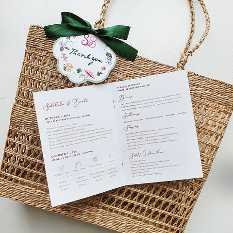 Hand-Painted Amalfi Romantic Wedding Invitation 106
