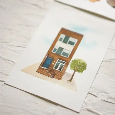 Unique Housewarming Gift | Clay House Miniature | Sweet Dates Prints