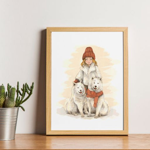 Gift For Pet Lover | Custom Pet Portrait | Sweet Dates Prints