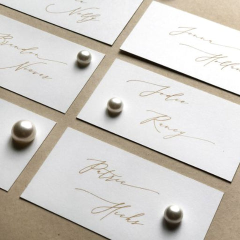 Printed Custom Place Cards, Personalized Wedding Place Cards - Printed Place Card | Custom Wedding Place Cards | Sweet Dates Prints