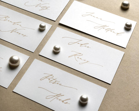 Printed Custom Place Cards, Personalized Wedding Place Cards - Printed Place Card | Custom Wedding Place Cards | Sweet Dates Prints