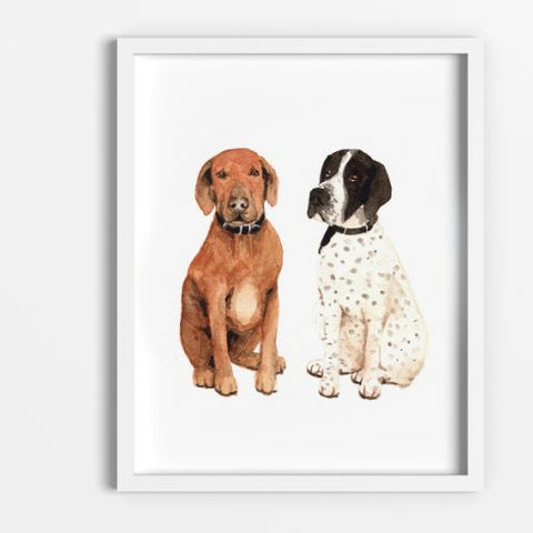 Gift For Pet Lover | Custom Pet Portrait | Sweet Dates Prints