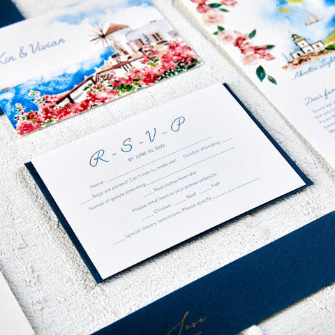 Best Wedding Invitation | Custom Wedding Tri-fold | Sweet Dates Prints