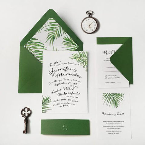 Printed Wedding Invitations | Tropical Invitation | Sweet Dates Prints