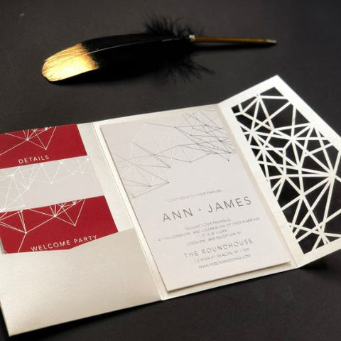 Laser Cut Wedding Invitations | Folder Invitation | Sweet Dates Prints