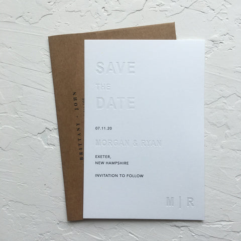 Monogram Wedding Invitations | Save the Date Card | Sweet Dates Prints