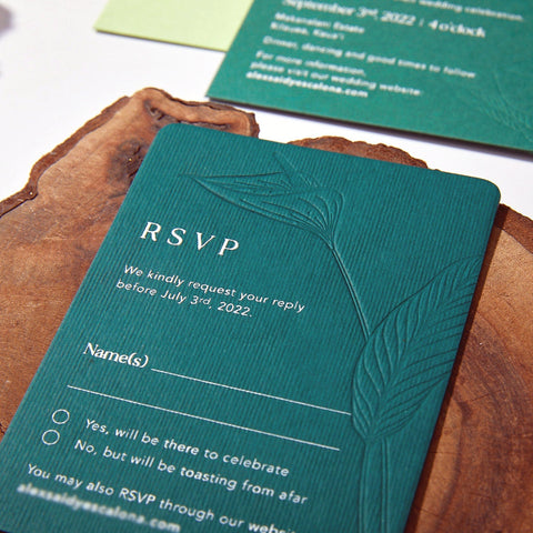 Nature Wedding Invites | Lily Wedding Invitation | Sweet Dates Prints