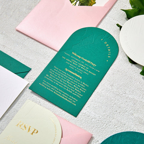 Arch Wedding Invitations | Palm Wedding Invitation| Sweet Dates Prints