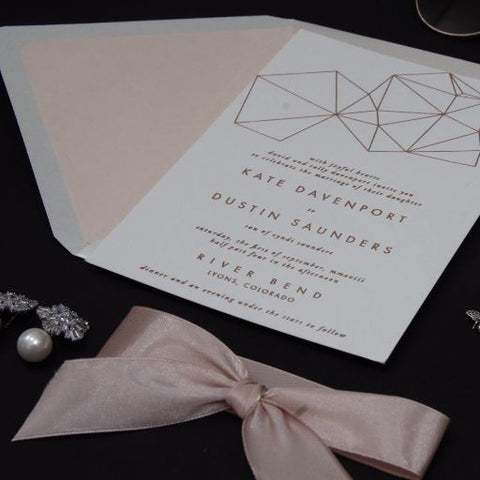 White And Gold Wedding Invitations | Invitation | Sweet Dates Prints