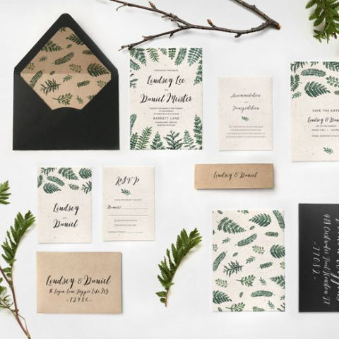 Rustic Forest Fern Wedding Invitation 13 - Wedding Invitation Set | Fern Wedding Invitation | Sweet Dates Prints