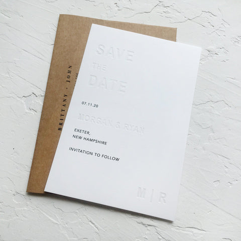 Monogram Wedding Invitations | Save the Date Card | Sweet Dates Prints