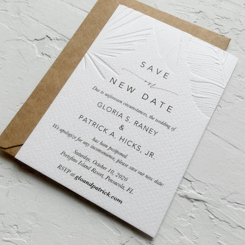 Classy Wedding Invitation | Card with Envelope | Sweet Dates Prints